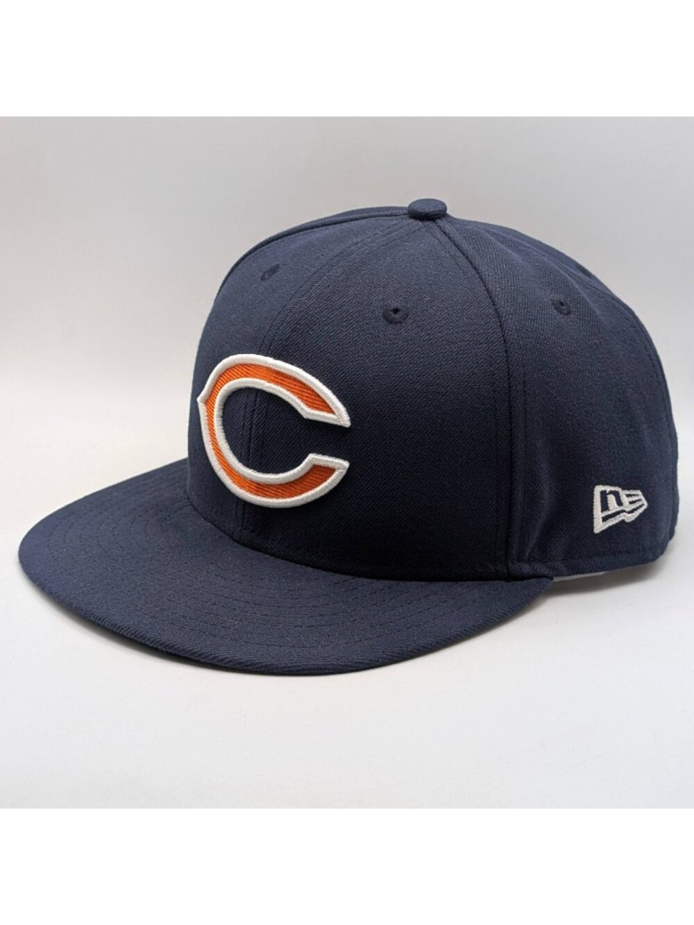 Chicago Bears New Era Hat Men’s Size 7 3/8 Fitted 59Fifty NFL Football Blue Cap